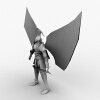 带着翅膀的战士-角色人体-角色-VR/AR模型-3D城