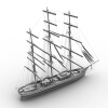 帆船-船舶-客船-VR/AR模型-3D城