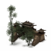 赤壁场景-建筑-古建筑-VR/AR模型-3D城
