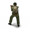 部队军人-角色人体-男人-VR/AR模型-3D城