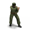 部队军人-角色人体-男人-VR/AR模型-3D城