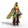 赤壁女冒险者-角色人体-角色-VR/AR模型-3D城