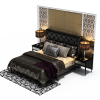 双人床-建筑-卧室-VR/AR模型-3D城