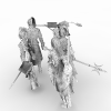 剑3NPC模型-角色人体-角色-VR/AR模型-3D城