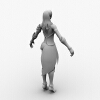 游戏女性人物-角色人体-角色-VR/AR模型-3D城