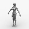 游戏女性人物-角色人体-角色-VR/AR模型-3D城