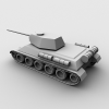 T34-85坦克-汽车-军事汽车-VR/AR模型-3D城