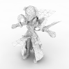 热血江湖女-角色人体-角色-VR/AR模型-3D城
