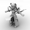 热血江湖女-角色人体-角色-VR/AR模型-3D城