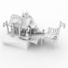 中世纪的钓鱼码头-建筑-古建筑-VR/AR模型-3D城