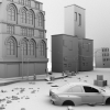民国没落的街口-建筑-基础设施-VR/AR模型-3D城