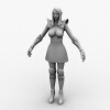 游戏女性角色-角色人体-角色-VR/AR模型-3D城