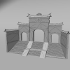 昆仑琼华派山门-建筑-古建筑-VR/AR模型-3D城