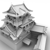 寺院 -建筑-古建筑-VR/AR模型-3D城