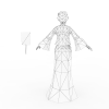赤壁中年女人-角色人体-角色-VR/AR模型-3D城