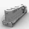 火车头-汽车-火车-VR/AR模型-3D城