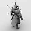 盔甲战士-角色人体-角色-VR/AR模型-3D城