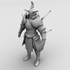 盔甲战士-角色人体-角色-VR/AR模型-3D城