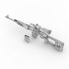 Sniper SVD狙击枪-VR/AR模型-3D城