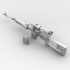 Sniper SVD狙击枪-VR/AR模型-3D城