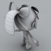 少女-角色人体-角色-VR/AR模型-3D城