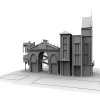 复古城堡小楼-建筑-古建筑-VR/AR模型-3D城