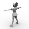 运动大女孩-角色人体-角色-VR/AR模型-3D城