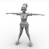 运动大女孩-角色人体-角色-VR/AR模型-3D城
