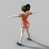 运动大女孩-角色人体-角色-VR/AR模型-3D城