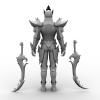 神泣男主带武器-角色人体-角色-VR/AR模型-3D城
