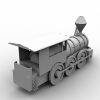 火车头-汽车-火车-VR/AR模型-3D城