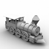 火车头-汽车-火车-VR/AR模型-3D城