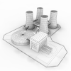 核电站-建筑-基础设施-VR/AR模型-3D城