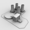 核电站-建筑-基础设施-VR/AR模型-3D城