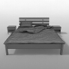 木制双人床-家居-床-VR/AR模型-3D城
