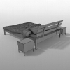 木制双人床-家居-床-VR/AR模型-3D城