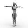 护将女剑-角色人体-角色-VR/AR模型-3D城