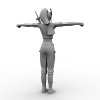 护将女剑-角色人体-角色-VR/AR模型-3D城