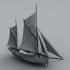 双桅帆船-船舶-其它-VR/AR模型-3D城