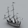 古战舰-船舶-客船-VR/AR模型-3D城