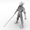 女人士兵-角色人体-角色-VR/AR模型-3D城