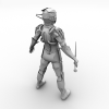 女人士兵-角色人体-角色-VR/AR模型-3D城
