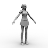 赤壁女信使-角色人体-角色-VR/AR模型-3D城