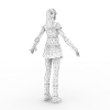 赤壁女信使-角色人体-角色-VR/AR模型-3D城