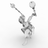 貂蝉-角色人体-角色-VR/AR模型-3D城