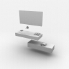 现代浴室 置物架-建筑-卫浴-VR/AR模型-3D城