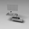 现代浴室 置物架-建筑-卫浴-VR/AR模型-3D城