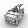 带导弹发射器的美国吉普-VR/AR模型-3D城