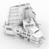 sci-fi scenery building-建筑-办公-VR/AR模型-3D城