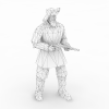 部队军人-角色人体-男人-VR/AR模型-3D城